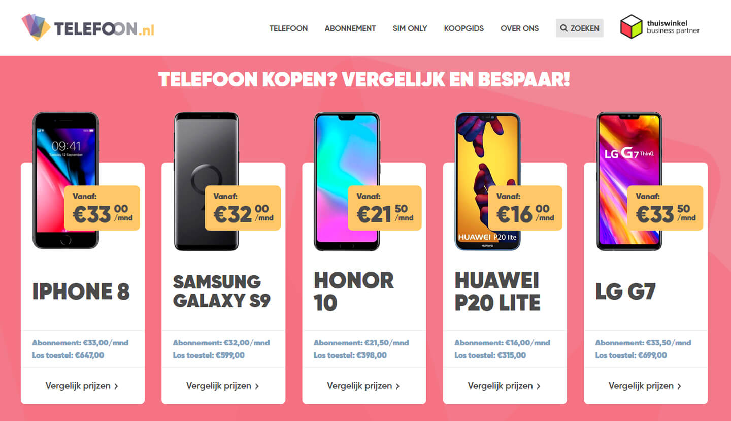 goedkoopst telefoon abonnement