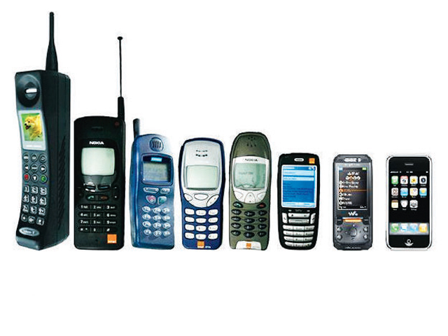 mobiele telefoon vroeger